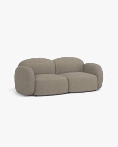 CANAPEA CU 2 LOCURI BLAIR, 194X 95, MELANJ GRI-MARO, CU TAPITERIE DIN TEXTIL STRUCTURAT BALTIMORE, MICADONI - Img 2