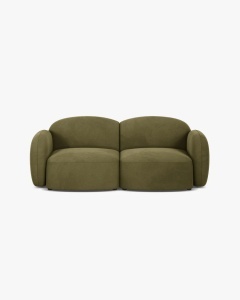 CANAPEA CU 2 LOCURI BLAIR, 194X 95, VERDE DESCHIS, CU TAPITERIE DIN TEXTIL CATIFEA CASINO, MICADONI