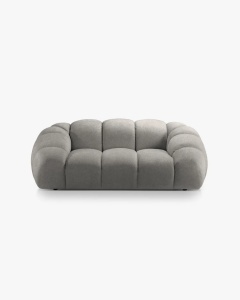 CANAPEA CU 2 LOCURI DIANA, GRI DESCHIS, 114X214 CM, TAPITAT CU TAPITERIE DIN TEXTIL STRUCTURAT BUBBLE, MICADONI