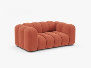 CANAPEA CU 2 LOCURI LUPIN 170, CORAI, CU TAPITERIE DIN CATIFEA VENUS, BALOO MICADONI - Img 2