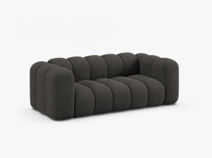 CANAPEA CU 2 LOCURI LUPIN 198, GRI, CU TAPITERIE DIN TEXTIL CHENILLE EDEN, MICADONI - Img 2