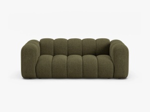 CANAPEA CU 2 LOCURI LUPIN 198, VERDE, CU TAPITERIE DIN TEXTIL BOUCE BALOO, MICADONI