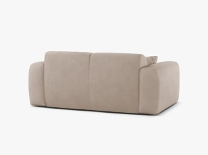 CANAPEA CU 2 LOCURI, MOLINO, 170 CM, BEJ, CU TAPITERIE DIN TEXTIL CHENILLE REBEL, MICADONI - Img 3