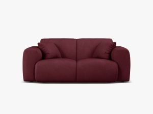 CANAPEA CU 2 LOCURI, MOLINO, 170 CM, BORDO, CU TAPITERIE DIN TEXTIL CHENILLE REBEL, MICADONI