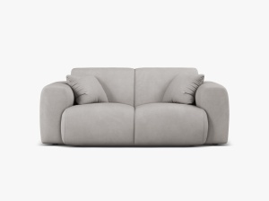 CANAPEA CU 2 LOCURI, MOLINO, 170 CM, GRI DESCHIS, CU TAPITERIE DIN TEXTIL CHENILLE REBEL, MICADONI
