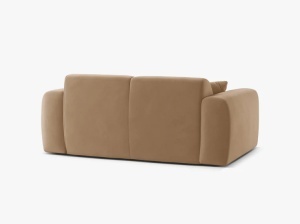 CANAPEA CU 2 LOCURI, MOLINO, 170 CM, NISIPIU, CU TAPITERIE DIN TEXTIL CATIFEA VELVET CASINO, MICADONI - Img 3
