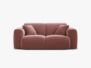 CANAPEA CU 2 LOCURI, MOLINO, 170 CM, ROZ FLAMINGO, CU TAPITERIE DIN TEXTIL CATIFEA VELVET CASINO, MICADONI