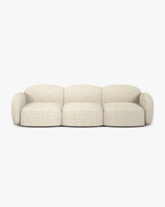 CANAPEA CU 3 LOCURI BLAIR, 274X 95, BEJ DECHIS, CU TAPITERIE DIN TEXTIL STRUCTURAT BALTIMORE, MICADONI - Img 3