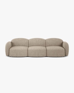 CANAPEA CU 3 LOCURI BLAIR, 274X 95, BEJ INCHIS, CU TAPITERIE DIN TEXTIL CHENILLE EDEN, MICADONI - Img 3