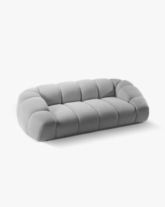 CANAPEA CU 3 LOCURI DIANA, ARGINTIU, 234X114 CM, TAPITAT CU TAPITERIE DIN TEXTIL 3D SONIC, MICADONI - Img 2