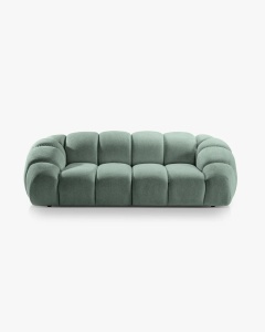 CANAPEA CU 3 LOCURI DIANA, VERDE MENTA, 234X114 CM, TAPITAT CU TAPITERIE DIN TEXTIL 3D SONIC, MICADONI - Img 2