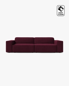 CANAPEA CU 3 LOCURI JODIE, 204X99 CM, ADANCIME SCAUN 62 CM, VISINIU, TAPITAT CU TAPITERIE DIN TEXTIL CATIFEA VENUS, MICADONI