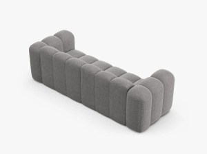 CANAPEA CU 3 LOCURI LUPIN 228, GRI DESCHIS, CU TAPITERIE DIN TEXTIL CHENILLE EDEN, MICADONI - Img 3