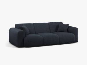 CANAPEA CU 3 LOCURI, MOLINO, 235 CM, ALBASTRU MARIN, CU TAPITERIE DIN TEXTIL CHENILLE EDEN, MICADONI - Img 2