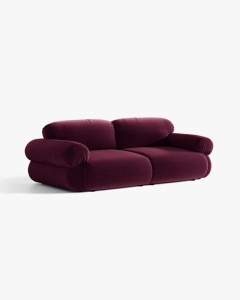 CANAPEA CU 3 LOCURI, OPHELIA, VISINIU, 217 CM, CU TAPITERIE DIN TEXTIL CATIFEA VENUS, MICADONI - Img 2