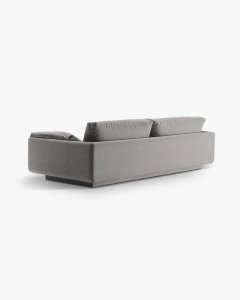 CANAPEA CU 3 LOCURI, TORINO, 220X103, GRI DESCHIS, CU TAPITERIE DIN TEXTIL STRUCTURAT WIND, MICADONI - Img 4