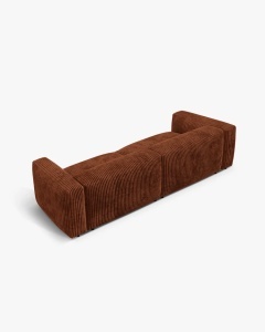 CANAPEA CU 4 LOCURI, MARTINA, CARAMIZIU, 320 CM, CU TAPITERIE DIN TEXTIL CORDOI TILIA, MICADONI - Img 3