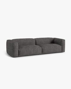 CANAPEA CU 4 LOCURI, MARTINA, GRI ANTRACIT, 320 CM, CU TAPITERIE DIN TEXTIL BOUCLE MONET, MICADONI - Img 2
