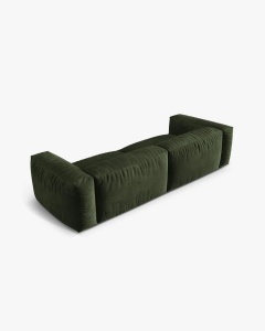 CANAPEA CU 4 LOCURI, MARTINA, VERDE, 320 CM, CU TAPITERIE DIN TEXTIL CATIFEA VOGUE, MICADONI - Img 3
