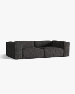 CANAPEA CU 4 LOCURI, NURIA GRI ANTRACIT, 250X110 CM, TAPITAT CU TAPITERIE DIN TEXTIL BOUCLE MONET, MICADONI - Img 2