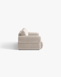 CANAPEA CU 4 LOCURI, OPHELIA, BEJ, 257 CM, CU TAPITERIE DIN TEXTIL CATIFEA VENUS, MICADONI - Img 3