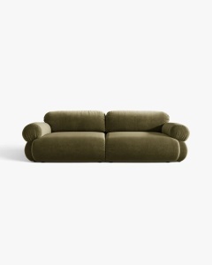 CANAPEA CU 4 LOCURI, OPHELIA, VERDE, 257 CM, CU TAPITERIE DIN TEXTIL CATIFEA VENUS, MICADONI
