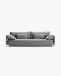 CANAPEA CU 4 LOCURI, TORINO, 250X103, GRI, CU TAPITERIE DIN TEXTIL CATIFEA CASINO, MICADONI