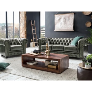 CANAPEA DE LUX CHESTERFIELD 155CM, 2 LOCURI, DIN PIELE NATURALA, CULOARE VERDE, ARTIM SELECTION - Img 8