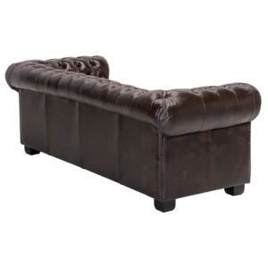CANAPEA DE LUX CHESTERFIELD 200CM, DIN PIELE NATURALA, CULOARE MARO, ARTIM SELECTION - Img 4