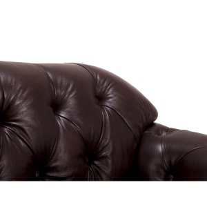 CANAPEA DE LUX CHESTERFIELD HEREFORD 168CM, 2 LOCURI, DIN PIELE NATURALA, CULOARE MARO, ARTIM SELECTION - Img 3