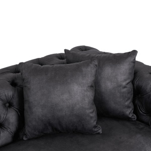 CANAPEA DEOSEBITA 3 LOCURI, ARTIM MEBLE, MATERIAL TEXTIL( CATIFEA) SI SUPORT METALIC, CULOARE NEAGRA/AURIU, STIL MODERN - Img 5