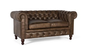 CANAPEA DEOSEBITA, CHESTERFIELD, COD 2211, DIN PIELE NATURALA, ARTIM GROUP SELECTION - Img 2