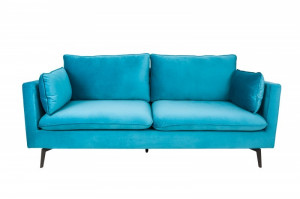 CANAPEA DIN CATIFEA ALBASTRA FAMOUS 39024 - DESIGN MODERN - Img 2