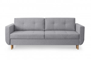 CANAPEA EXTENSIBILA ALVA GRI DESCHIS TAPITERIE DIN STOFA STIL SCANDINAV