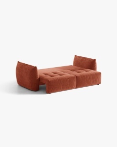 CANAPEA EXTENSIBILA CU 3 LOCURI, BLOOM, 250 CM, CARAMIZIU, CU TAPITERIE DIN TEXTIL STRUCTURAT WIND, MICADONI - Img 4