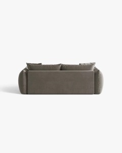 CANAPEA EXTENSIBILA CU 3 LOCURI, BLOOM, 250 CM, GRI, CU TAPITERIE DIN TEXTIL CATIFEA CASINO, MICADONI - Img 4