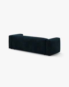 CANAPEA EXTENSIBILA, CU 3 LOCURI, MARTINA, ALBASTRU INCHIS, 264 CM, CU TAPITERIE DIN TEXTIL CATIFEA VOGUE, MICADONI - Img 5