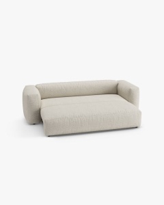 CANAPEA EXTENSIBILA, CU 3 LOCURI, MARTINA, BEJ, 264 CM, CU TAPITERIE DIN TEXTIL BOUCLE MONET, MICADONI - Img 3