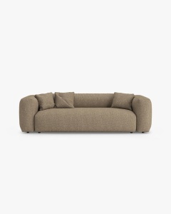 CANAPEA EXTENSIBILA, CU 3 LOCURI, MARTINA, CAPPUCCINO, 264 CM, CU TAPITERIE DIN TEXTIL BOUCLE MONET, MICADONI