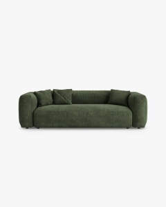 CANAPEA EXTENSIBILA, CU 3 LOCURI, MARTINA, VERDE, 264 CM, CU TAPITERIE DIN TEXTIL CATIFEA VOGUE, MICADONI