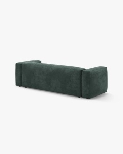 CANAPEA EXTENSIBILA, CU 3 LOCURI, MARTINA, VERDE MUSCHI, 264 CM, CU TAPITERIE DIN TEXTIL CATIFEA VOGUE, MICADONI - Img 5