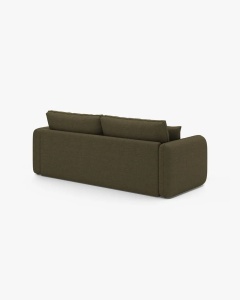 CANAPEA EXTENSIBILA DORMI, VERDE, 225X94 CM, TAPITAT CU TAPITERIE DIN TEXTIL STRUCTURAT MOLYBDEN, MICADONI - Img 6