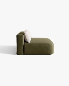 CANAPEA EXTENSIBILA HENA, CU 3 LOCURI, VERDE, 205X112 CM, TAPITAT CU TAPITERIE DIN TEXTIL CATIFEA SALVADOR, MICADONI - Img 6