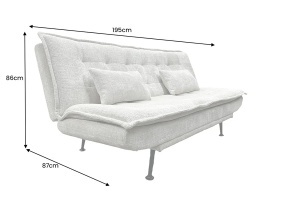 CANAPEA EXTENSIBILA, JAZZ 195CM, 3 LOCURI, MATERIAL CHENILLE, CULOARE SAMPANIE, ARTIM GROUP SELECTION - Img 6