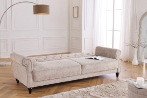 CANAPEA EXTENSIBILA, MAISON BELLE 220CM, MATERIAL BOUCLE, CULOARE BEJ/GRI, ARTIM GROUP SELECTION - Img 4