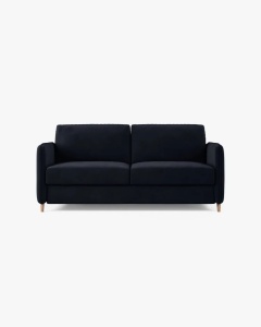 CANAPEA EXTENSIBILA SIMO, ALBASTRU ROYAL, 225X94 CM, TAPITAT CU TAPITERIE DIN TEXTIL CATIFEA SALVADOR, MICADONI