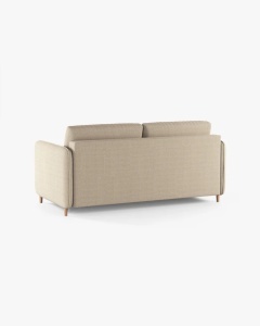 CANAPEA EXTENSIBILA SIMO, BEJ, 225X94 CM, TAPITAT CU TAPITERIE DIN TEXTIL STRUCTURAT BABEL, MICADONI - Img 5
