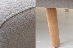 CANAPEA EXTENSIBILA, STUDIO, STOFA FINA GRI, 210CM, STIL SCANDINAV, ARTIM GROUP SELECTION - Img 5