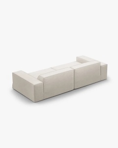 CANAPEA JODIE, CU 4 LOCURI, 244X99 CM, NATURAL, TAPITAT CU TAPITERIE DIN TEXTIL STRUCTURAT LINS, MICADONI - Img 4
