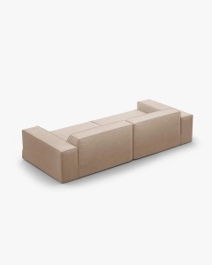 CANAPEA JODIE, CU 4 LOCURI, 244X99 CM, NISIPIU, TAPITAT CU TAPITERIE DIN TEXTIL STRUCTURAT LINS, MICADONI - Img 4